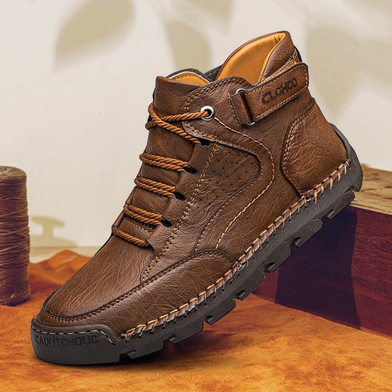 Men’s Martin Boots – Casual Leather Stitching Shoes - SMARTMARTNZ