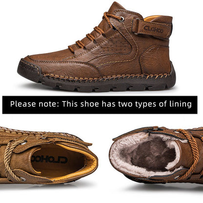 Men’s Martin Boots – Casual Leather Stitching Shoes - SMARTMARTNZ