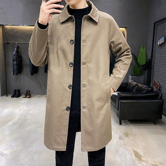 Men's Mid - length Loose Skin Trench Casual Thin Coat - SMARTMARTNZ