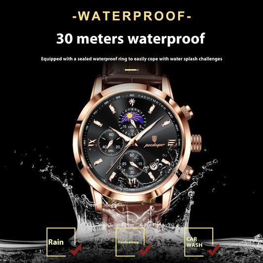 Men’s Multi - Function Moon Phase Watch - SMARTMARTNZ