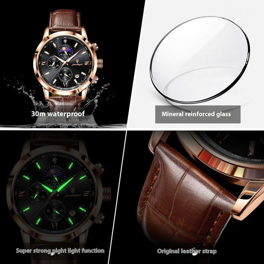 Men’s Multi - Function Moon Phase Watch - SMARTMARTNZ