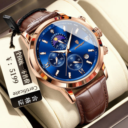 Men’s Multi - Function Moon Phase Watch - SMARTMARTNZ