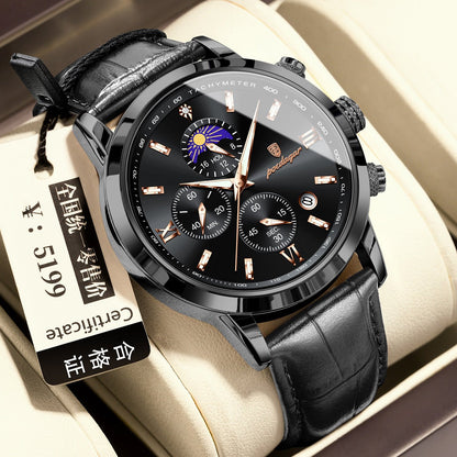 Men’s Multi - Function Moon Phase Watch - SMARTMARTNZ