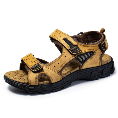 Men’s Outdoor Leather Sandals – Retro & Casual - SMARTMARTNZ