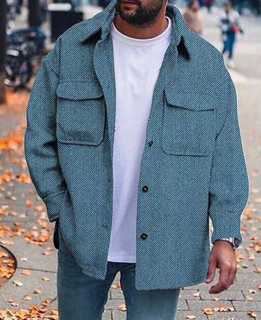 Men’s Polo Collar Coat – Stylish Work & Casual Outerwear - SMARTMARTNZ