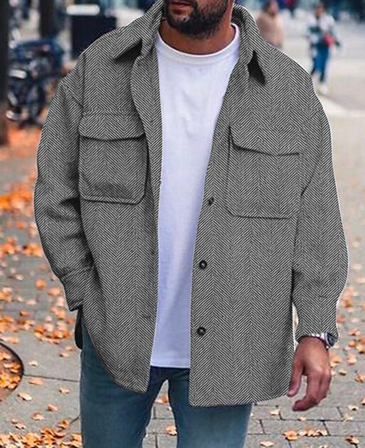 Men’s Polo Collar Coat – Stylish Work & Casual Outerwear - SMARTMARTNZ