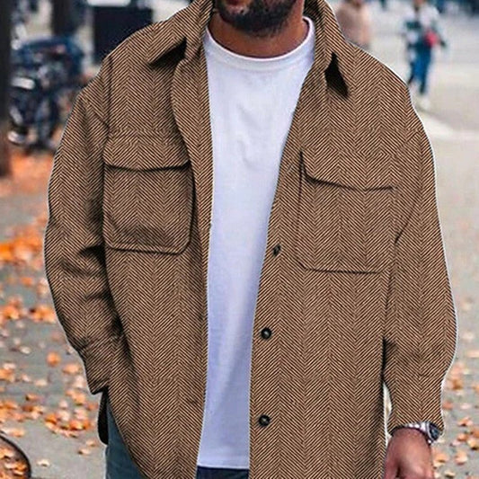 Men’s Polo Collar Coat – Stylish Work & Casual Outerwear - SMARTMARTNZ