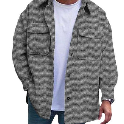 Men’s Polo Collar Coat – Stylish Work & Casual Outerwear - SMARTMARTNZ