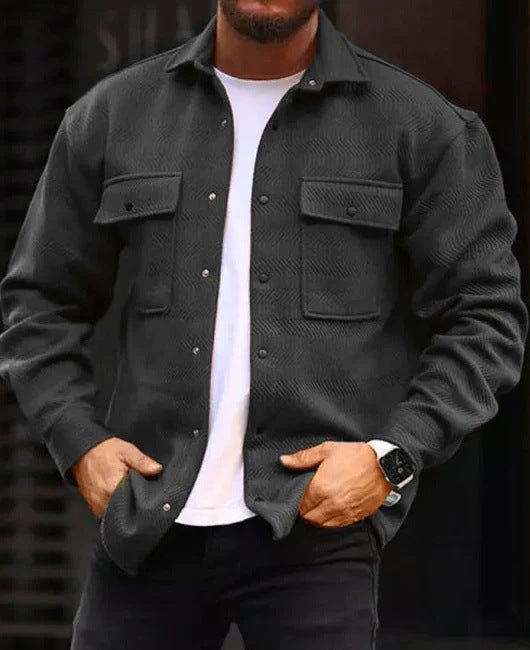 Men’s Polo Collar Coat – Stylish Work & Casual Outerwear - SMARTMARTNZ