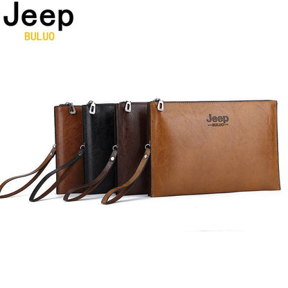 Men’s PU Leather Business Clutch – JEEP BULUO Elegant Handbag & Card Wallet - SMARTMARTNZ