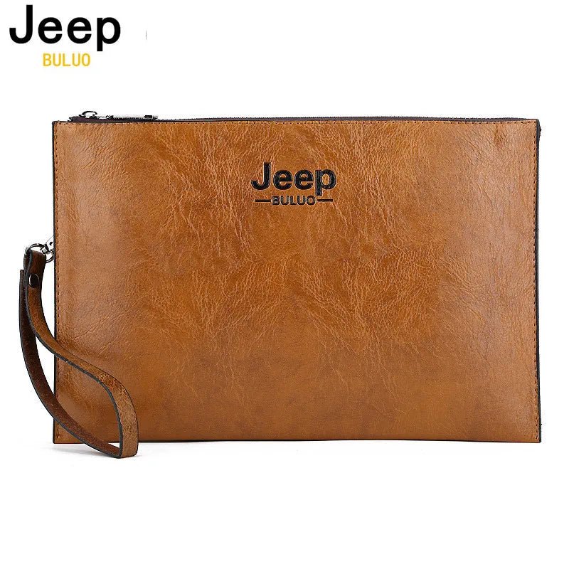 Men’s PU Leather Business Clutch – JEEP BULUO Elegant Handbag & Card Wallet - SMARTMARTNZ