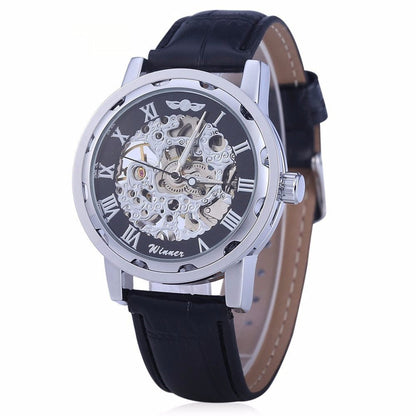 Men’s Retro Manual Mechanical Watch – Genuine Leather Strap - SMARTMARTNZ
