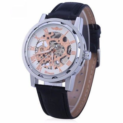 Men’s Retro Manual Mechanical Watch – Genuine Leather Strap - SMARTMARTNZ