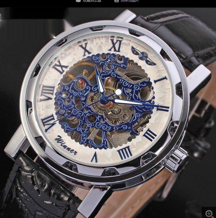 Men’s Retro Manual Mechanical Watch – Genuine Leather Strap - SMARTMARTNZ