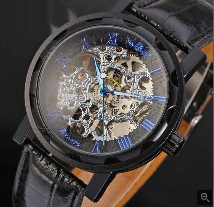 Men’s Retro Manual Mechanical Watch – Genuine Leather Strap - SMARTMARTNZ