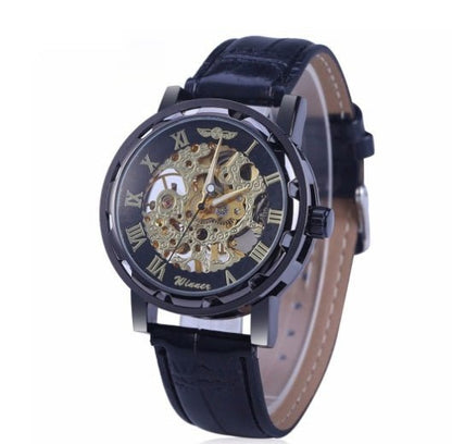 Men’s Retro Manual Mechanical Watch – Genuine Leather Strap - SMARTMARTNZ