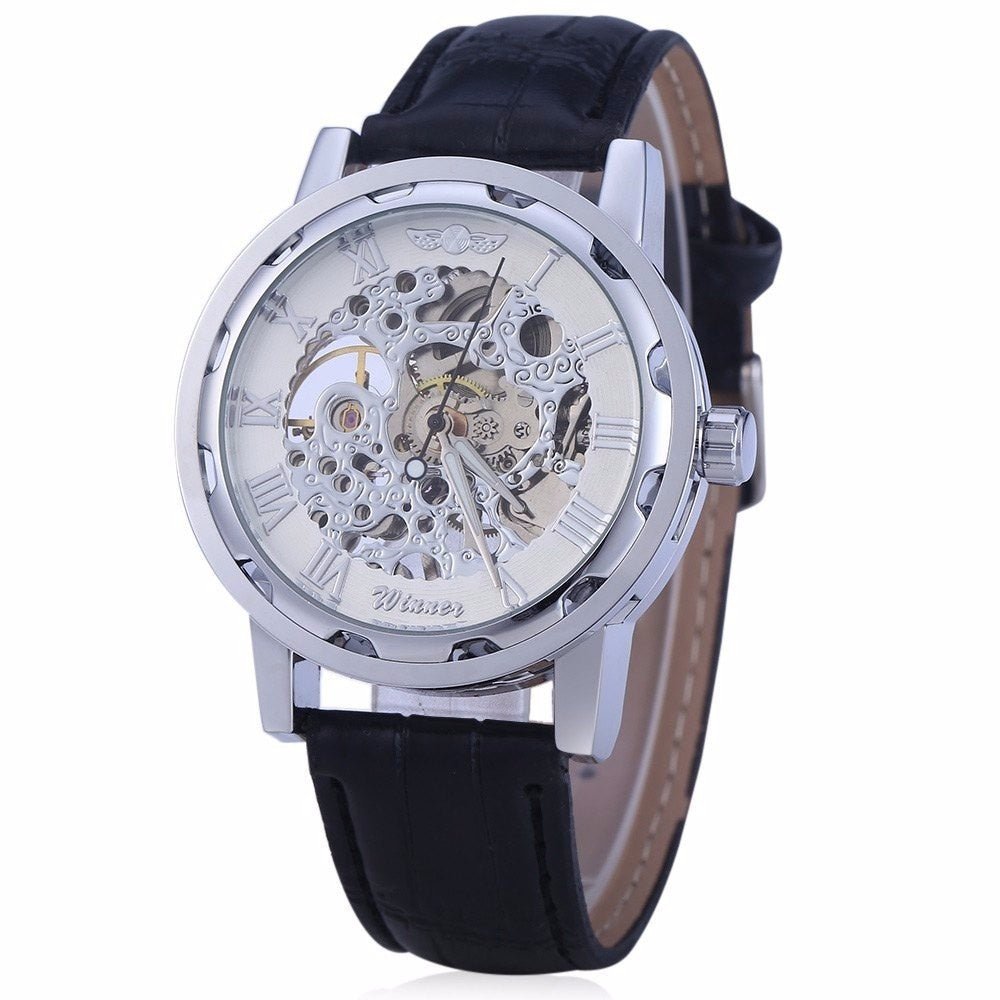 Men’s Retro Manual Mechanical Watch – Genuine Leather Strap - SMARTMARTNZ