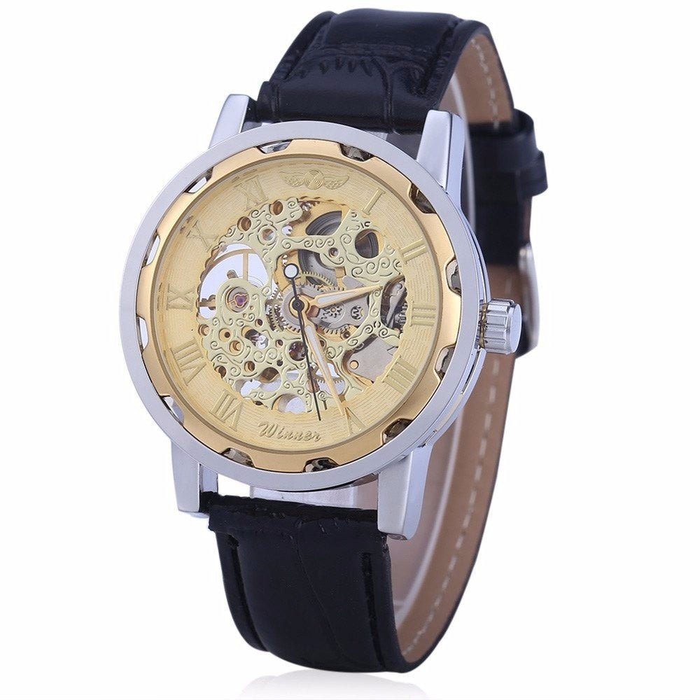Men’s Retro Manual Mechanical Watch – Genuine Leather Strap - SMARTMARTNZ