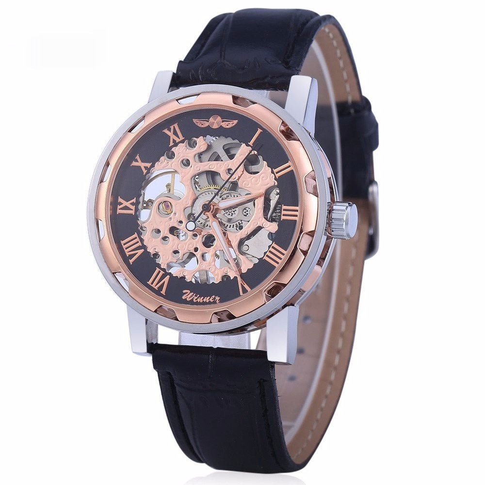 Men’s Retro Manual Mechanical Watch – Genuine Leather Strap - SMARTMARTNZ