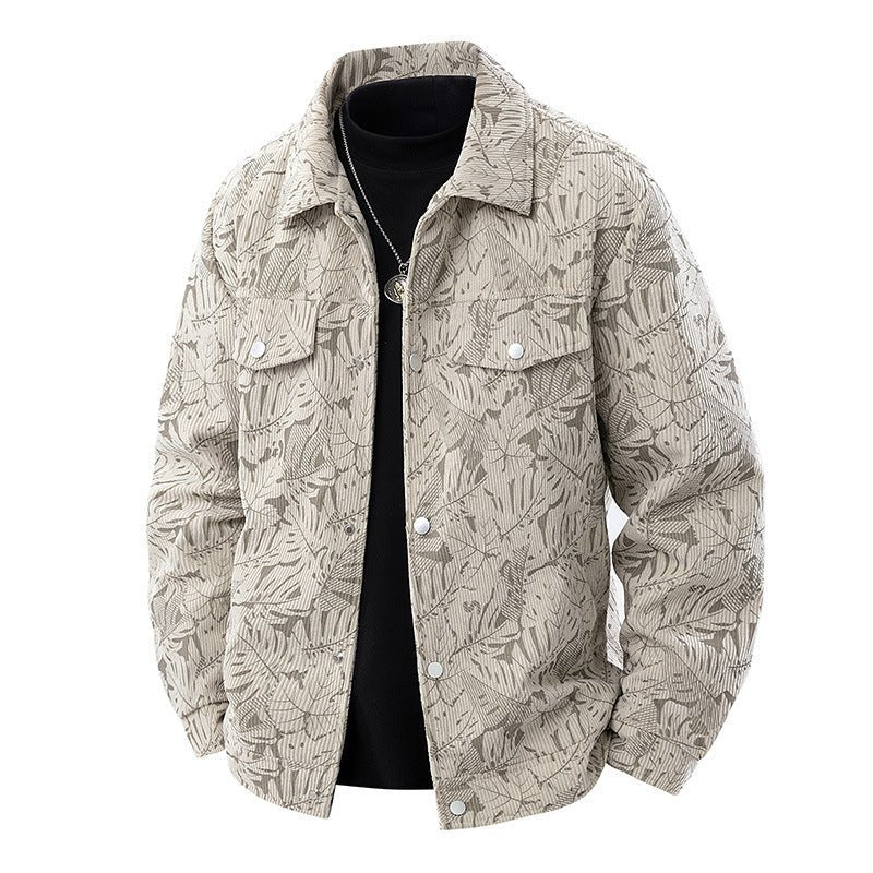 Men’s Slim - Fit Lapel Corduroy Coat – Lightweight, Stylish & Refined - SMARTMARTNZ