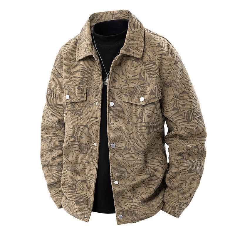 Men’s Slim - Fit Lapel Corduroy Coat – Lightweight, Stylish & Refined - SMARTMARTNZ