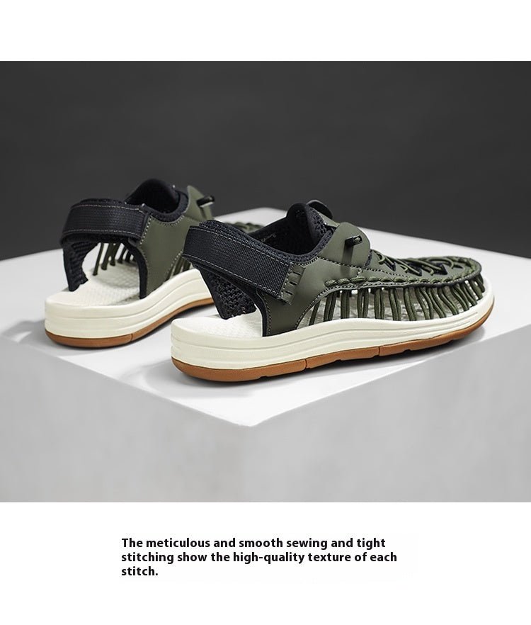 Men’s Summer Woven Hollow Sports Sandals – Outdoor Trekking - SMARTMARTNZ