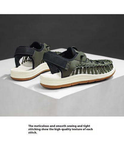 Men’s Summer Woven Hollow Sports Sandals – Outdoor Trekking - SMARTMARTNZ