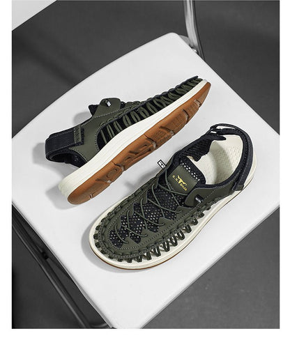 Men’s Summer Woven Hollow Sports Sandals – Outdoor Trekking - SMARTMARTNZ