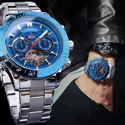 Men’s Tourbillon Automatic Watch – Casual Luxury with Multi - Function Dial - SMARTMARTNZ