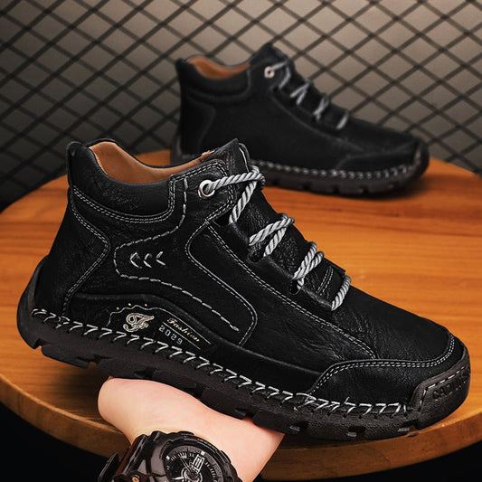 Men’s Warm Fleece Mid - Top Outdoor Cotton - Padded Shoes - SMARTMARTNZ