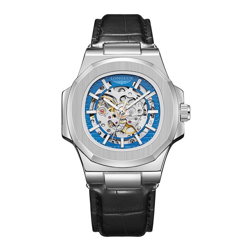 Men’s Waterproof Mechanical Watch – Barrel Case & Leather Strap - SMARTMARTNZ