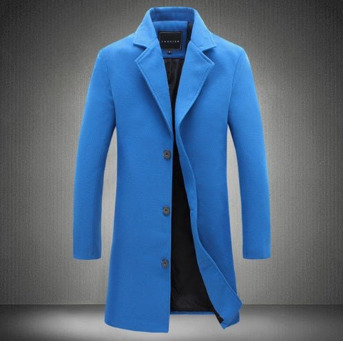 Men’s Woolen Business Coat – Autumn & Winter Professional Style - SMARTMARTNZ