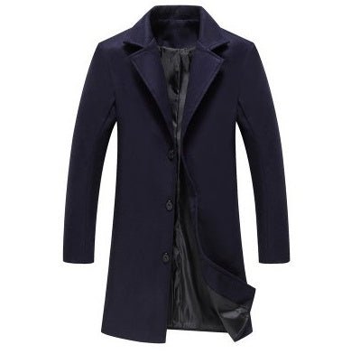 Men’s Woolen Business Coat – Autumn & Winter Professional Style - SMARTMARTNZ