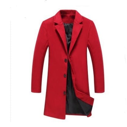 Men’s Woolen Business Coat – Autumn & Winter Professional Style - SMARTMARTNZ