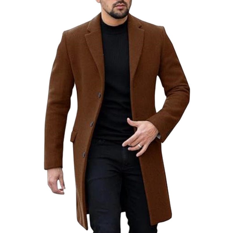 Men’s Woolen Cardigan Coat – Classic & Elegant Outerwear - SMARTMARTNZ