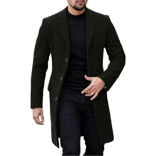 Men’s Woolen Cardigan Coat – Classic & Elegant Outerwear - SMARTMARTNZ