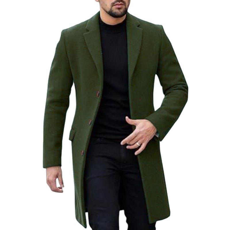 Men’s Woolen Cardigan Coat – Classic & Elegant Outerwear - SMARTMARTNZ
