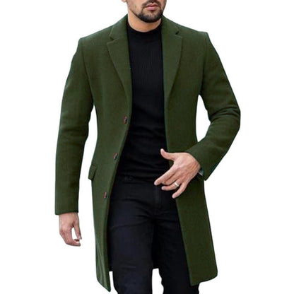 Men’s Woolen Cardigan Coat – Classic & Elegant Outerwear - SMARTMARTNZ