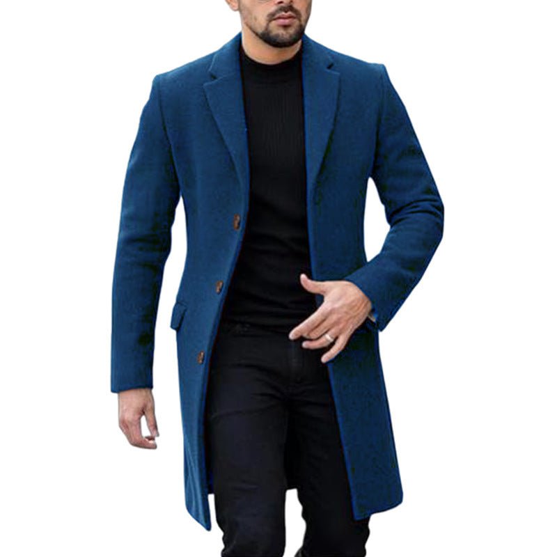 Men’s Woolen Cardigan Coat – Classic & Elegant Outerwear - SMARTMARTNZ