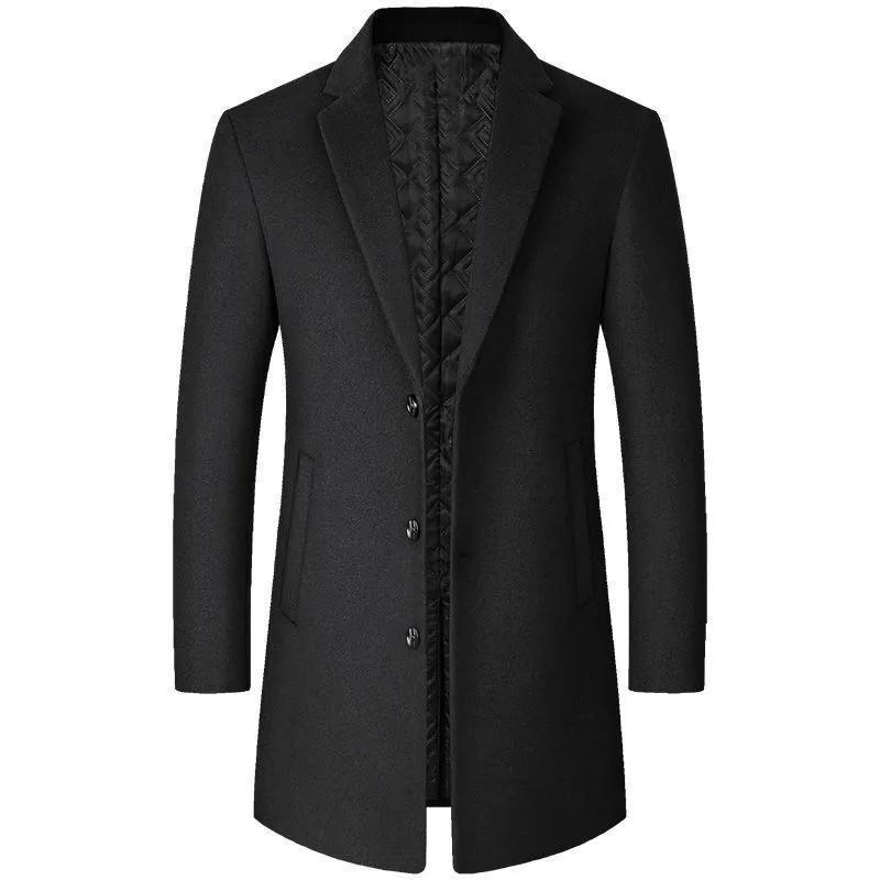 Men’s Woolen Trench Coat – Autumn & Winter Longline Style - SMARTMARTNZ