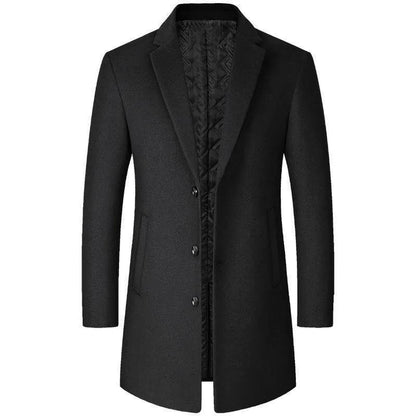 Men’s Woolen Trench Coat – Autumn & Winter Longline Style - SMARTMARTNZ