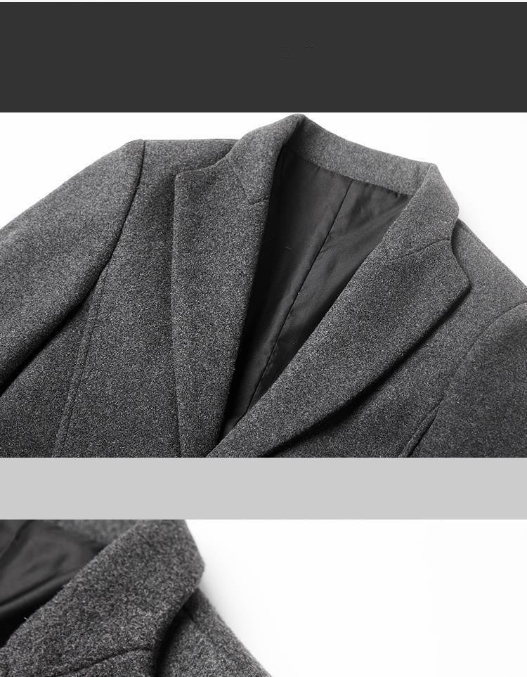 Men’s Woolen Trench Coat – Autumn & Winter Longline Style - SMARTMARTNZ