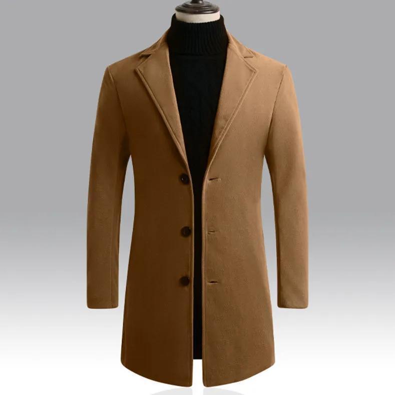 Men’s Woolen Trench Coat – Autumn & Winter Longline Style - SMARTMARTNZ
