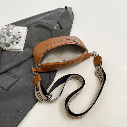 Multi - Pocket PU Leather Shoulder Bag – Retro Crossbody Chest Bag for Women - SMARTMARTNZ