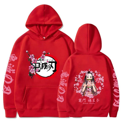 Nezuko Kamado Hoodie – Unisex Demon Slayer Pullover for Fans & Cosplay - SMARTMARTNZ