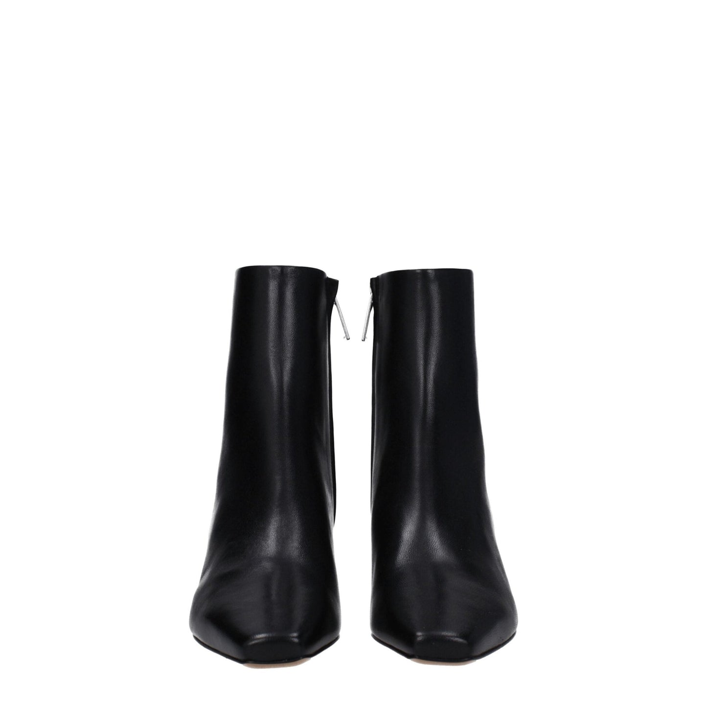 Off - White Black Leather Ankle Boots - SMARTMARTNZ