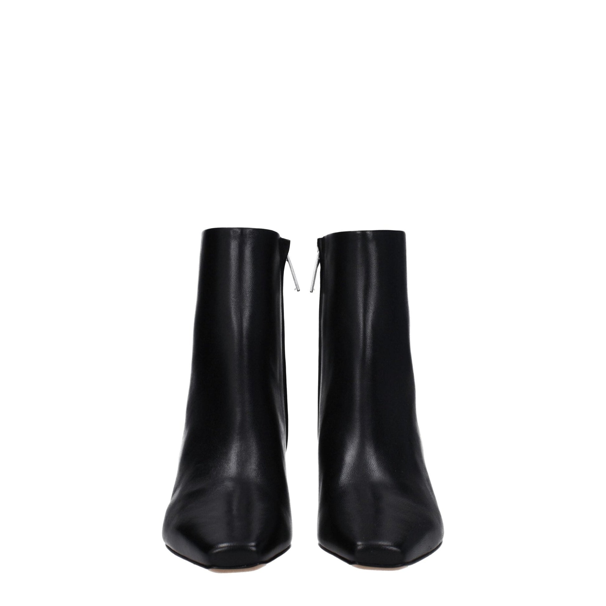 Off - White Black Leather Ankle Boots - SMARTMARTNZ