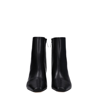 Off - White Black Leather Ankle Boots - SMARTMARTNZ