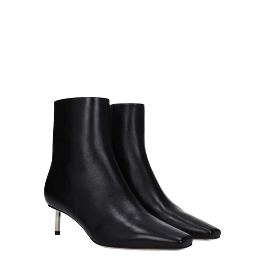 Off - White Black Leather Ankle Boots - SMARTMARTNZ