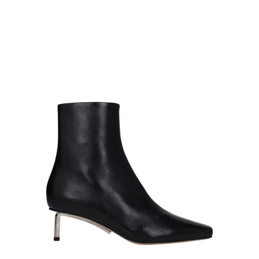 Off - White Black Leather Ankle Boots - SMARTMARTNZ